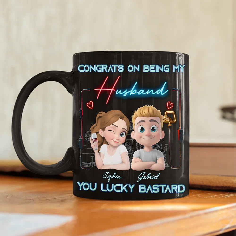 Luckily - Personalized Custom Coffee Mug