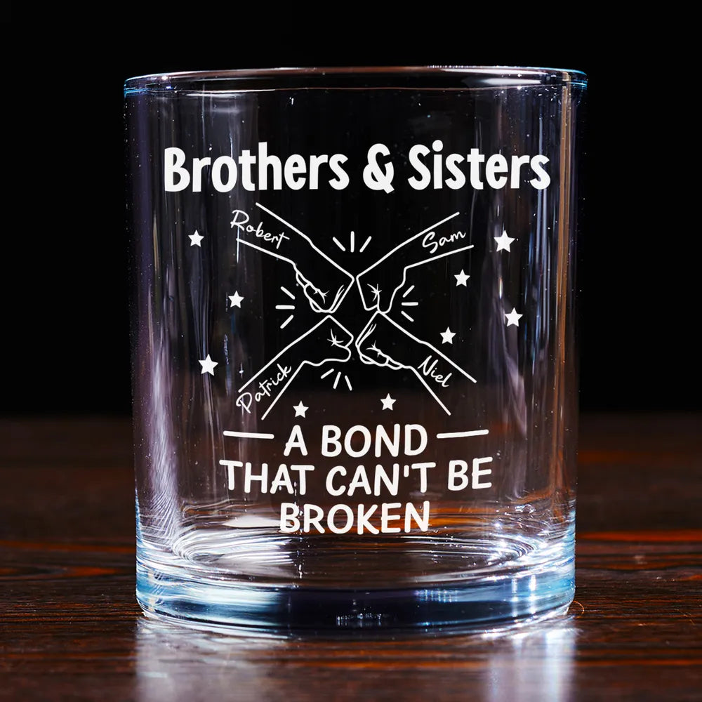 A Bond Between Brothers - Personalized Custom Whiskey Glass