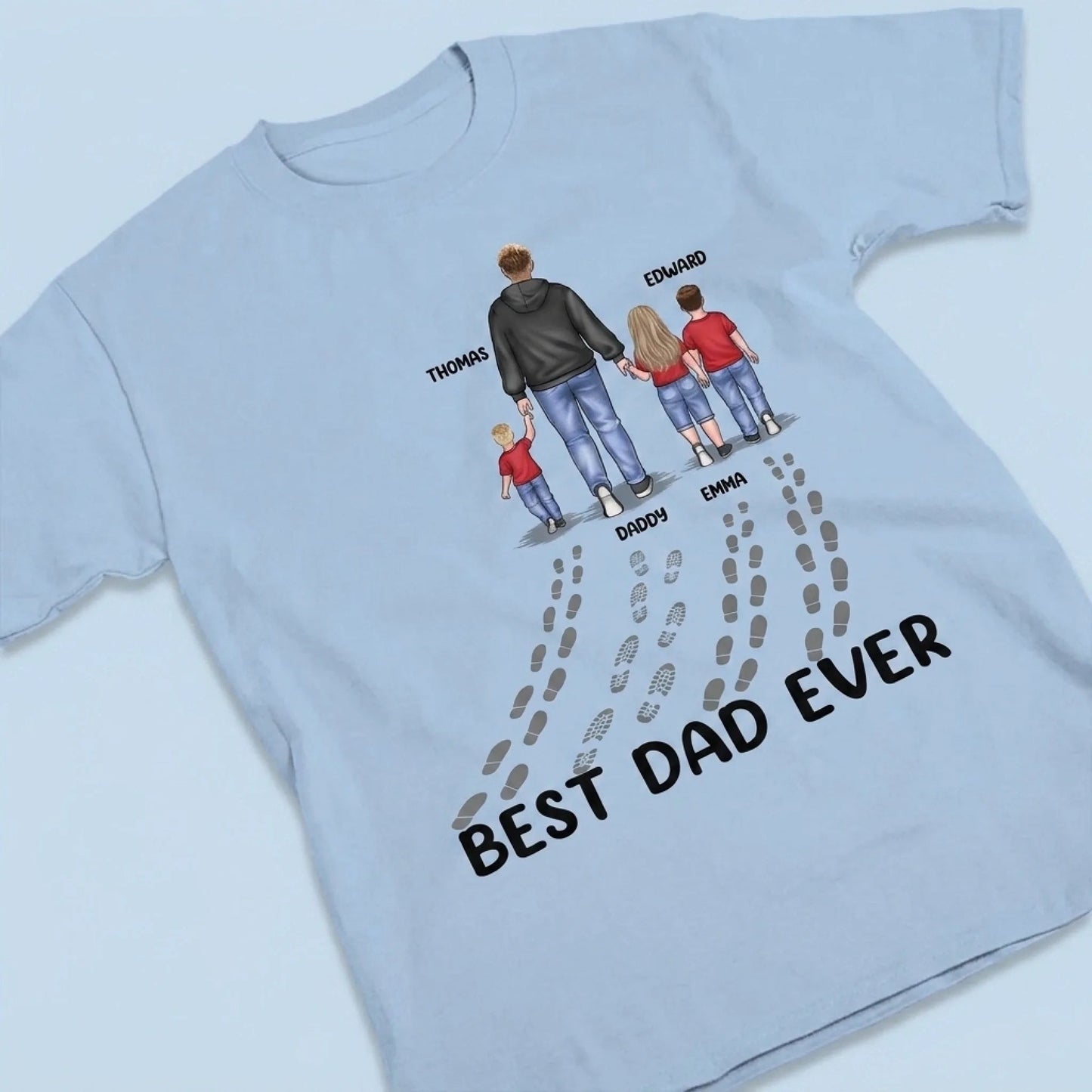 You Never Walk Alone - Family Personalized Custom Unisex T-shirt, Premium T-shirt, Hoodie - Father's Day, Birthday Gift For Dad