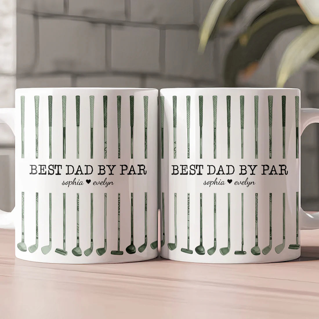 Best Dad By Par Custom Name Golf Dad Father's Day Gift For Dad, Husband - Personalized Mug