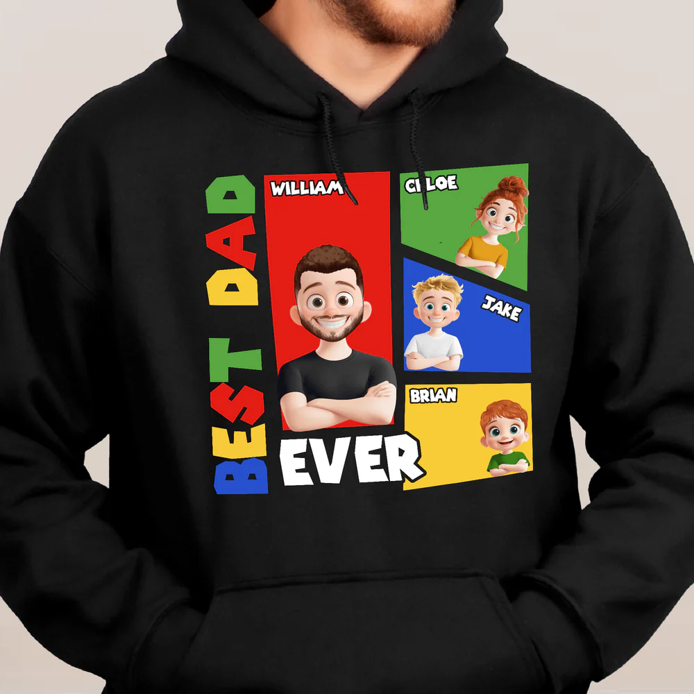 Father's Day Gifts, Best Dad Ever Arcade Theme - Personalized Shirt