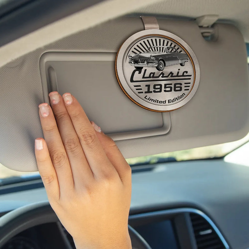 Custom Photo Classic Car Limited Edition - Personalized Custom Shaped Car Visor Clip