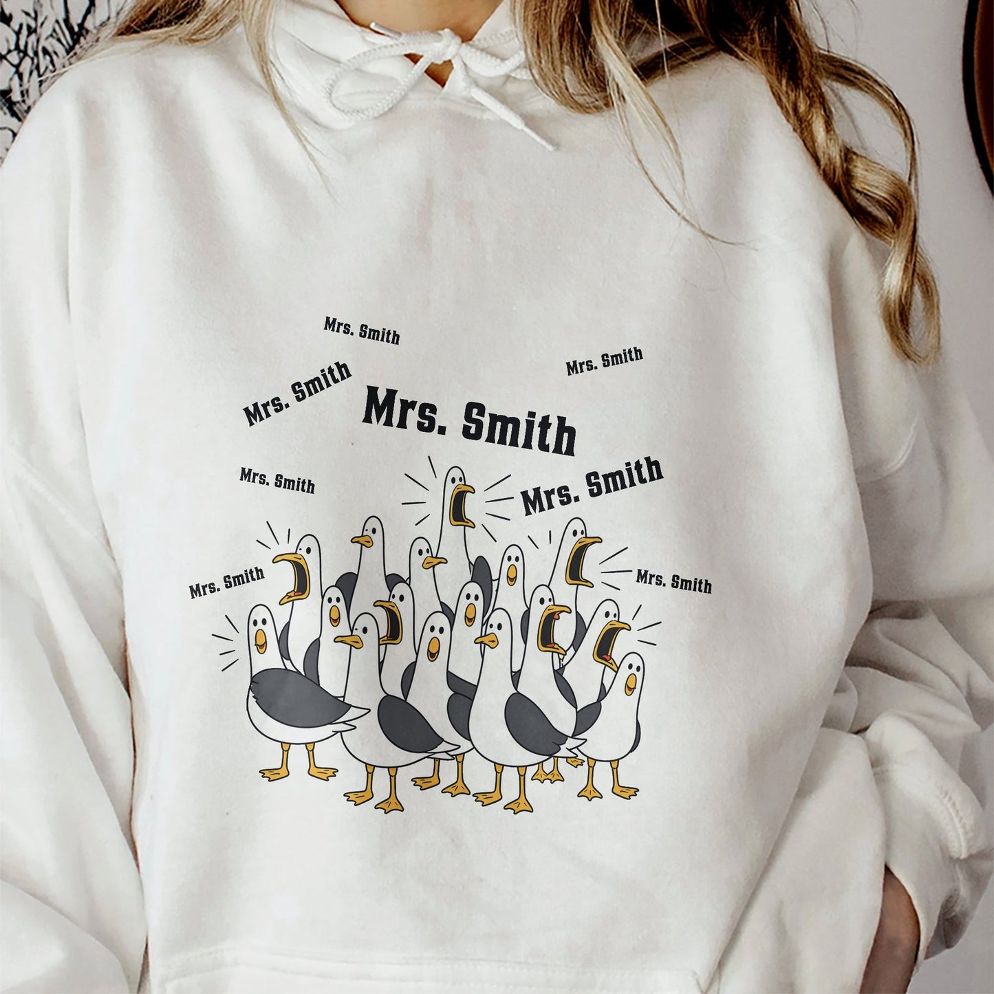 Custom Funny Seagulls Teacher - Personalized Shirt