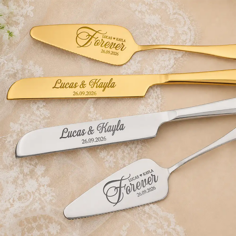 Forever Couple Wedding - Personalized Cake Cutting Set