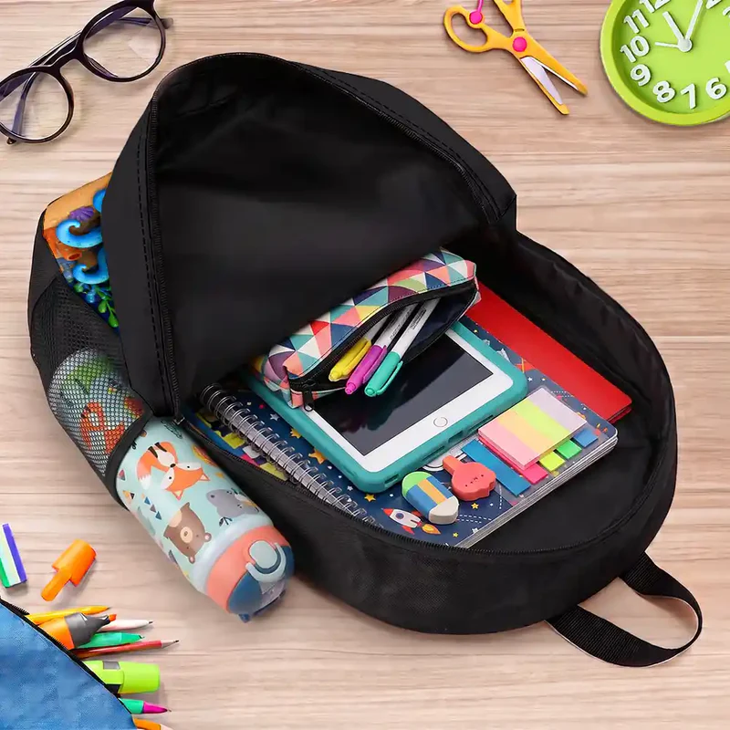 Kids Adventure With Dinosaur Unicorn & Wild Animal - Personalized Kids Backpack