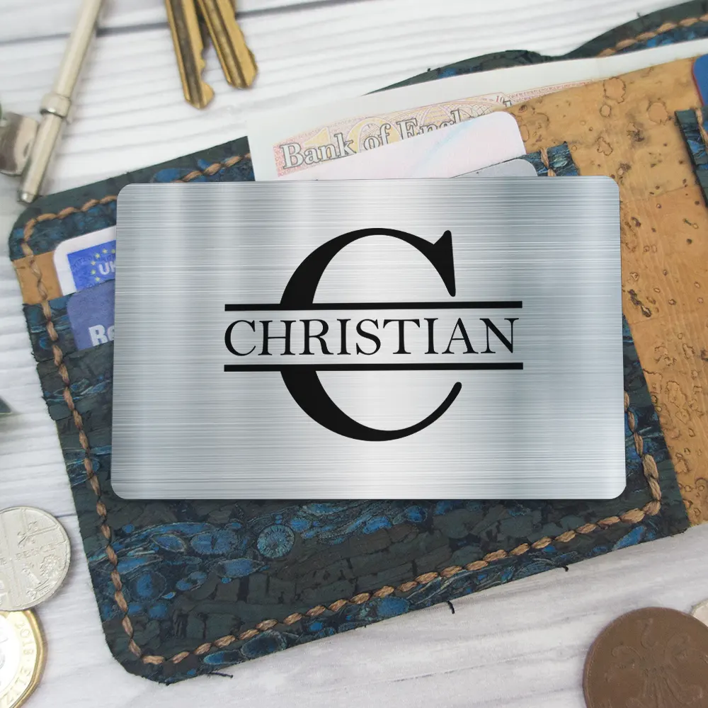 Monogram Wherever Your Journey In Life May Take You - Personalized Aluminum Wallet Card