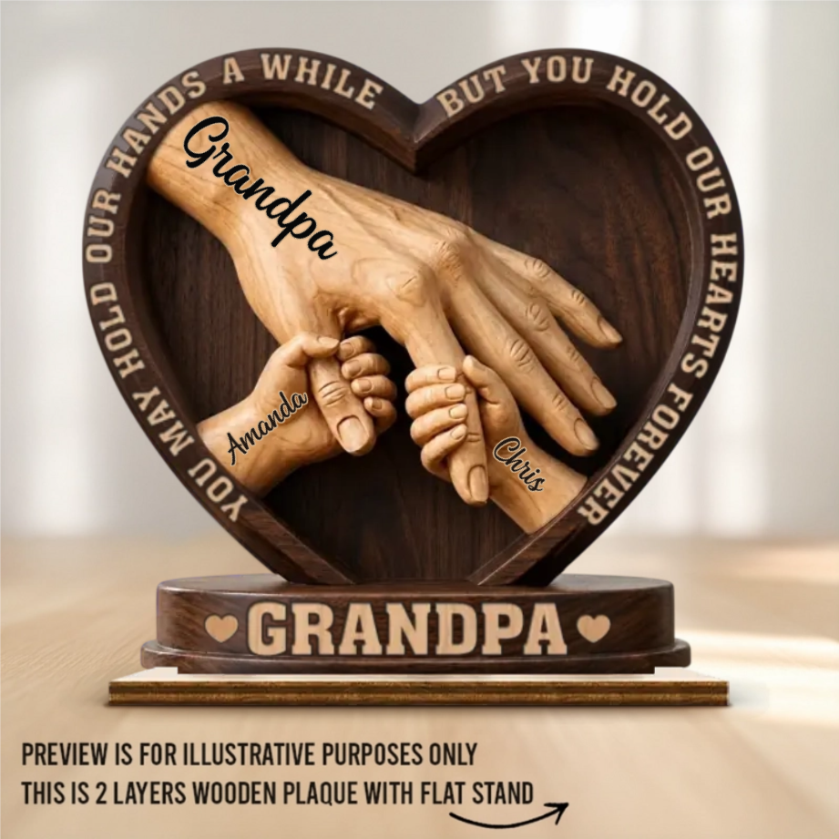 Custom Wooden Plaque - Personalized Father's Day Birthday Gifts For Dad, Grandpa - Crafted With Love