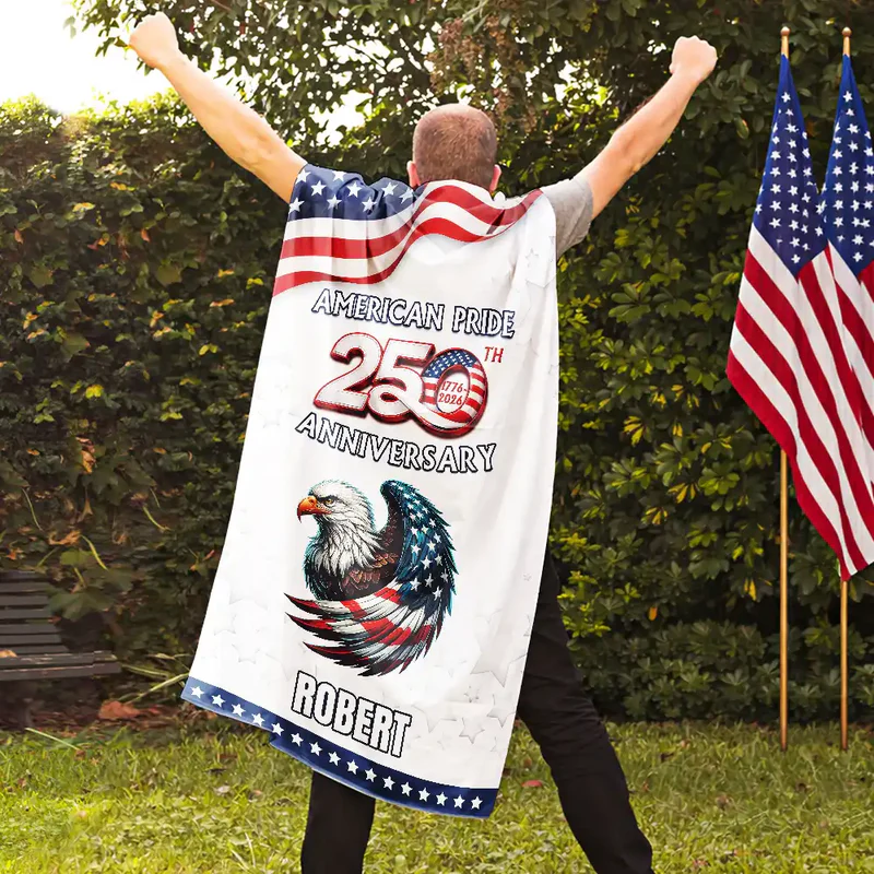 Stars And Stripes American Pride 250th - Personalized Costume Cape