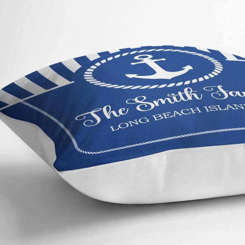 Beach House Lake House Family Name - Personalized Pillow