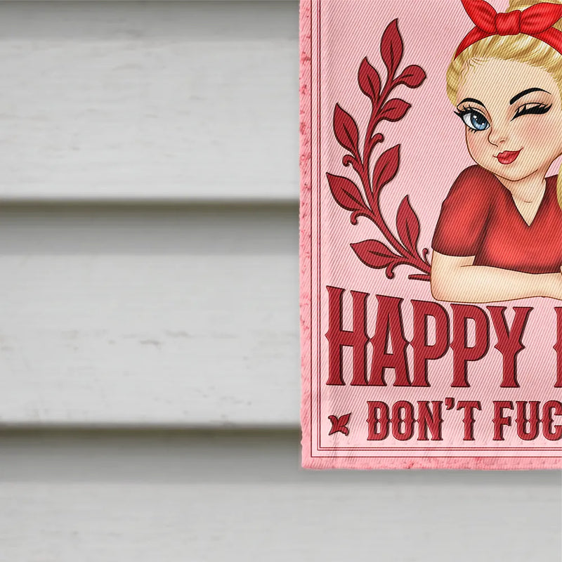 Welcome To My Happy Place - Personalized Flag