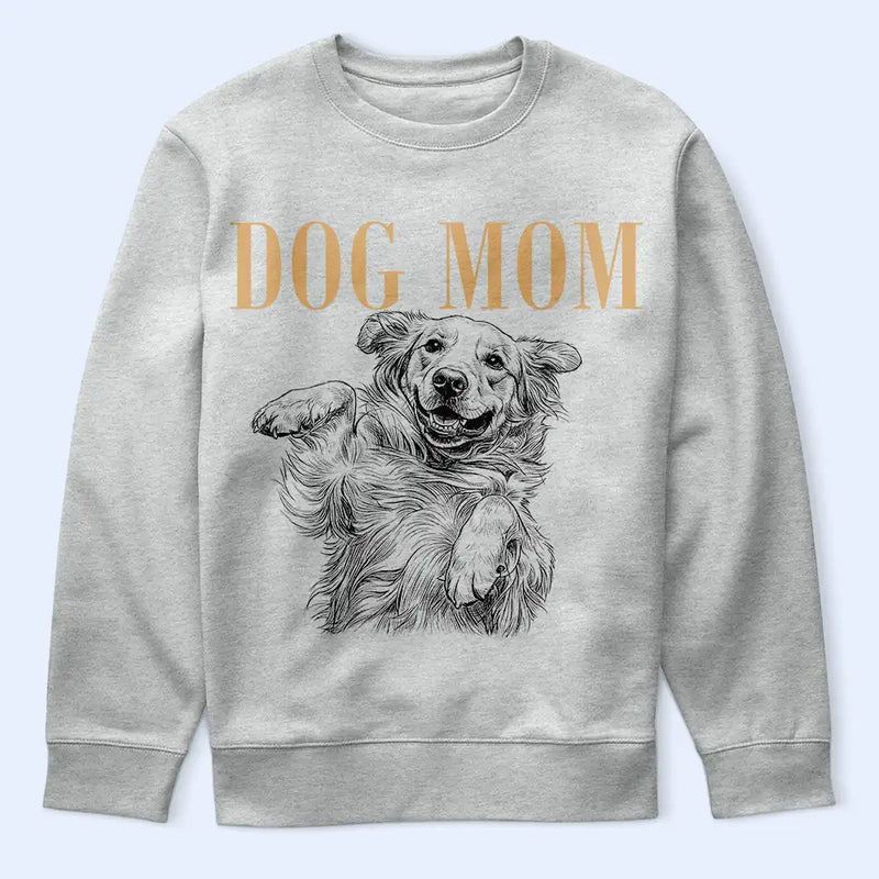 Custom Photo White Pencil Sketch Art Pet Dad Pet Mom Lovely Portrait - Personalized T Shirt