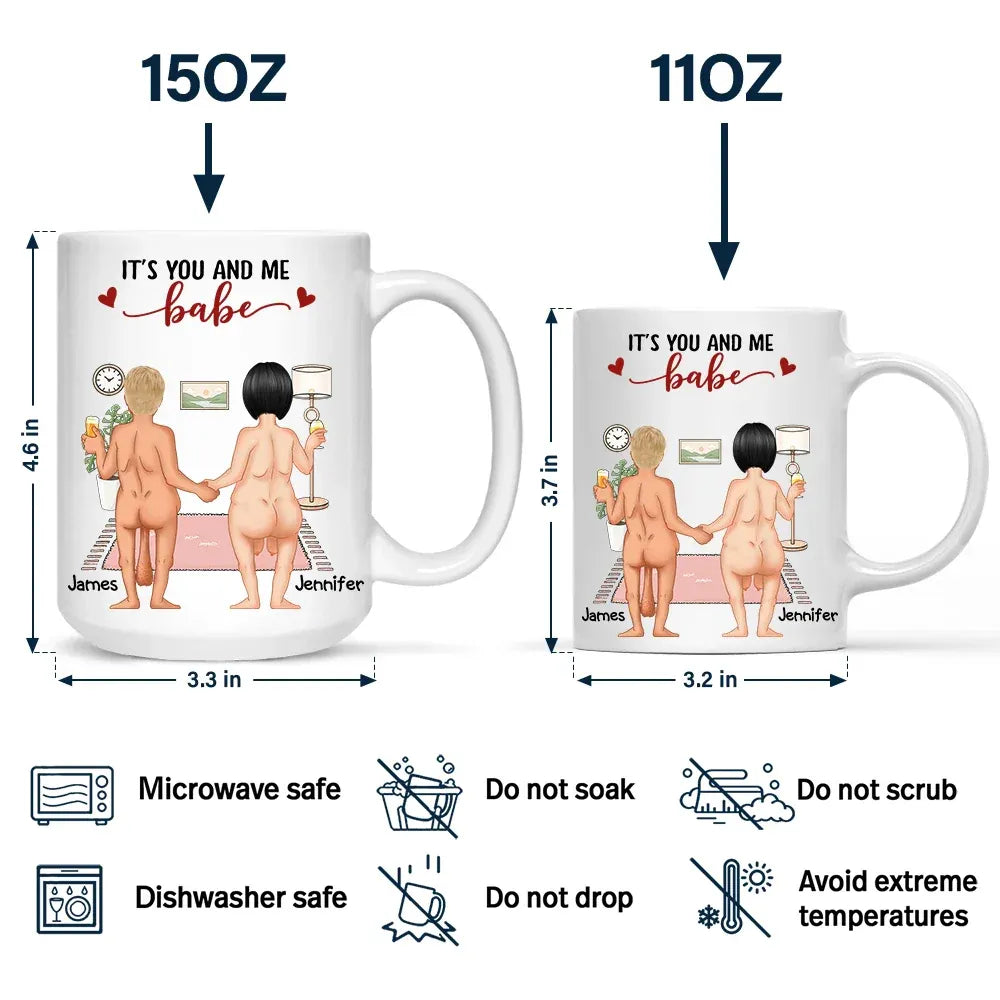 Naked Old Couple It's You And Me - Personalized Mug
