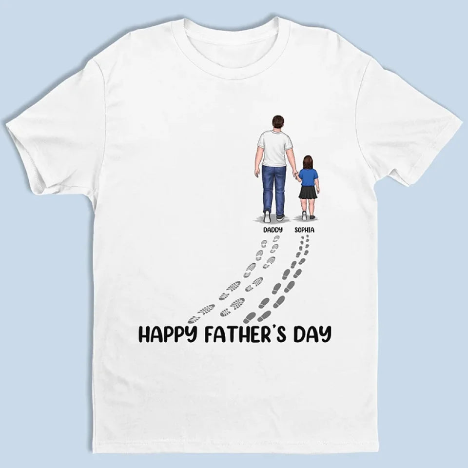 You Never Walk Alone - Family Personalized Custom Unisex T-shirt, Premium T-shirt, Hoodie - Father's Day, Birthday Gift For Dad