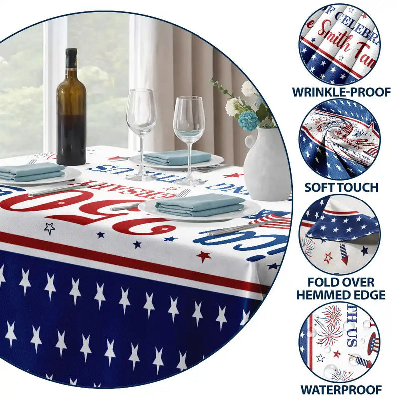 250th Anniversary Thank You For Celebrating With Us - Personalized Tablecloth