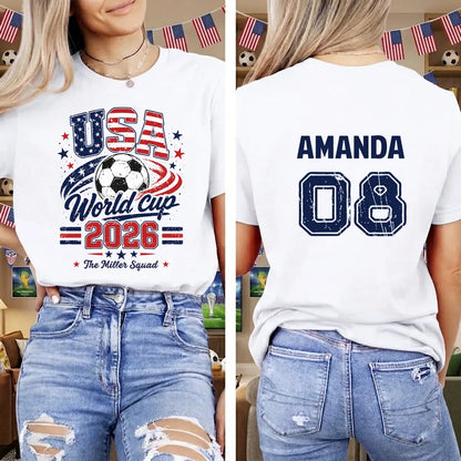 USA World Cup 2026 Family Personalized Matching Shirts - Patriotic USA Soccer Tees