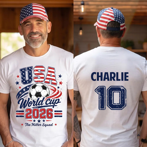 USA World Cup 2026 Family Personalized Matching Shirts - Patriotic USA Soccer Tees