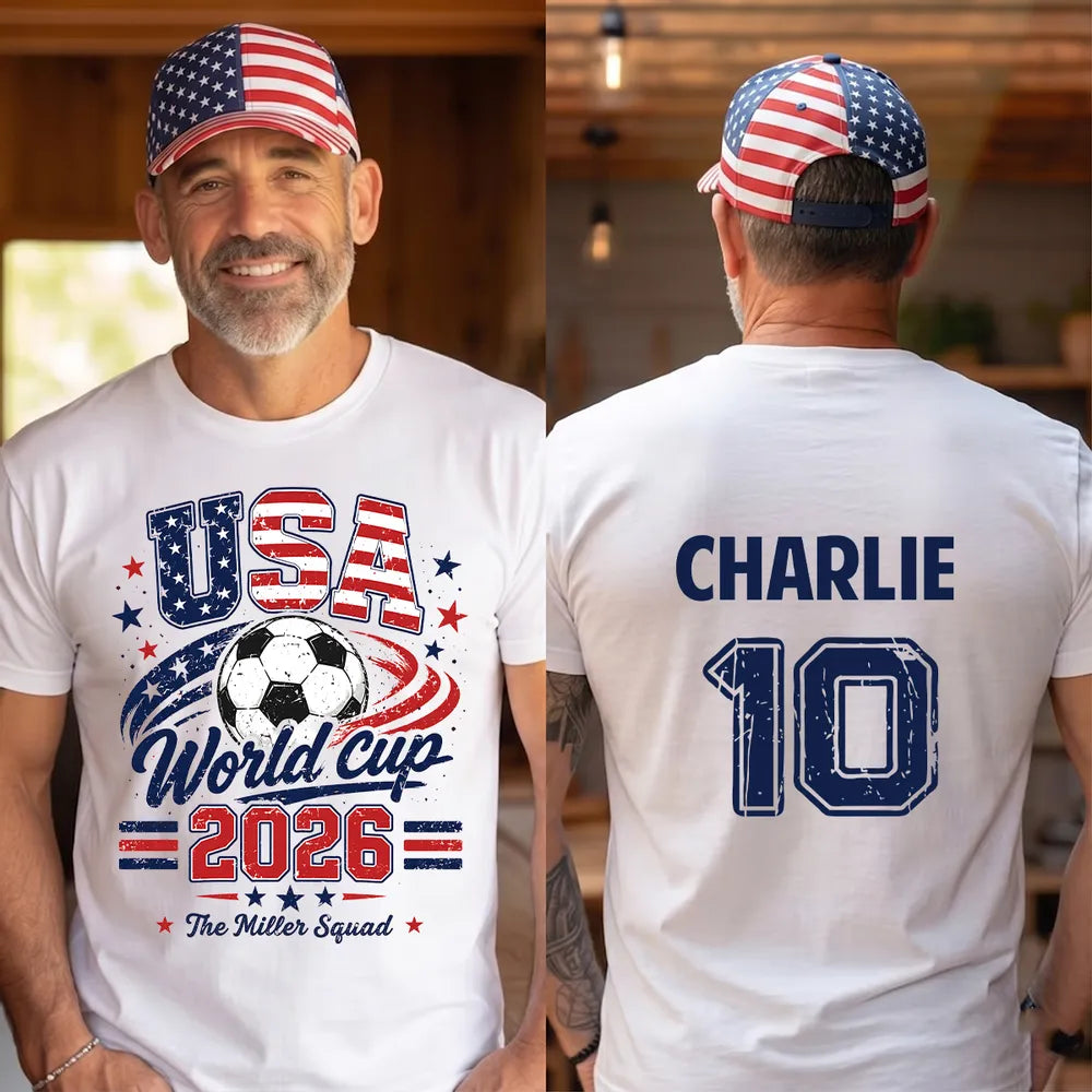 USA World Cup 2026 Family Personalized Matching Shirts - Patriotic USA Soccer Tees