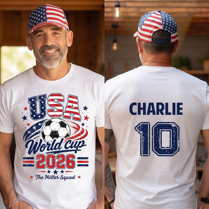 USA World Cup 2026 Family Personalized Matching Shirts - Patriotic USA Soccer Tees