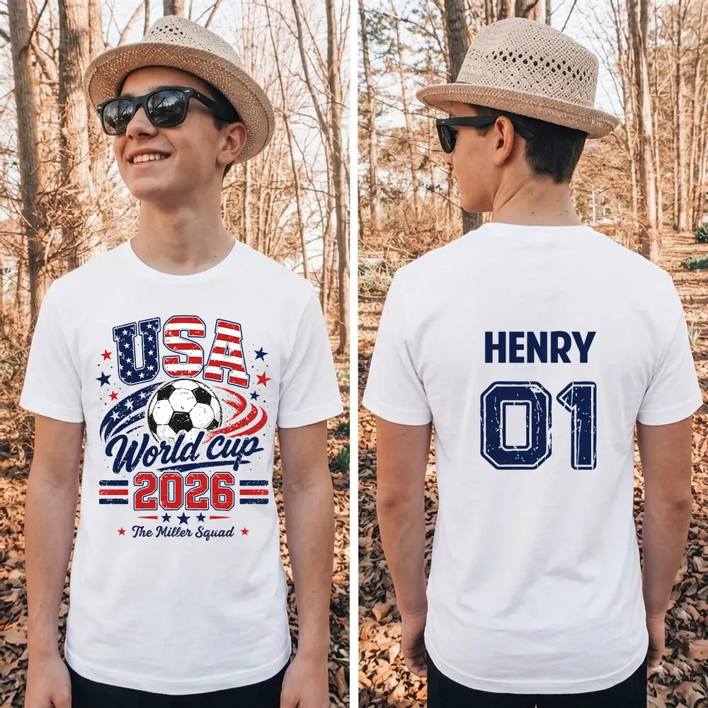 USA World Cup 2026 Family Personalized Matching Shirts - Patriotic USA Soccer Tees