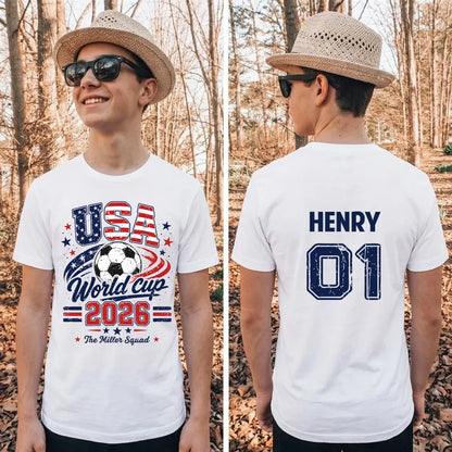 USA World Cup 2026 Family Personalized Matching Shirts - Patriotic USA Soccer Tees