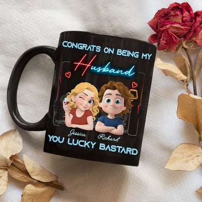 Luckily - Personalized Custom Coffee Mug