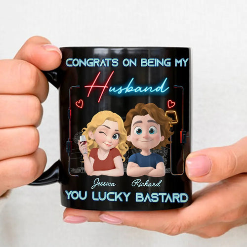 Luckily - Personalized Custom Coffee Mug