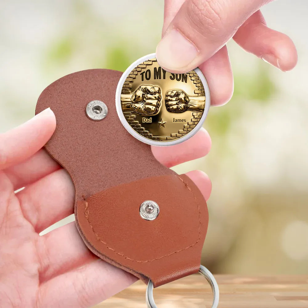 To My Son I Believe In You Gold - Personalized Custom Pocket Hug