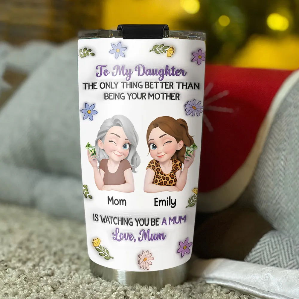 Linked Together Cartoon - Personalized Custom 3D Inflated Effect Tumbler