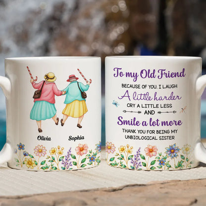 Cry A Little Less And Smile More - Personalized Custom Coffee Mug