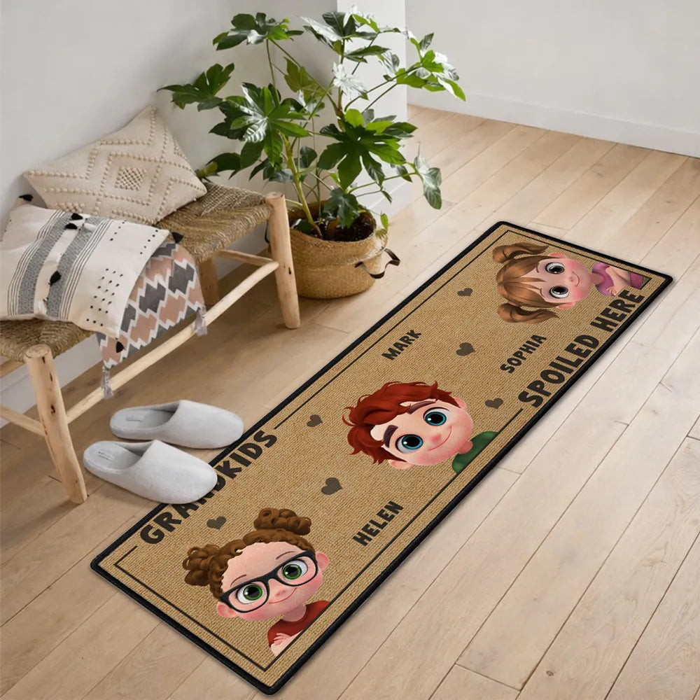 Life Is Better With Grandkids - Personalized Custom Runner Rug