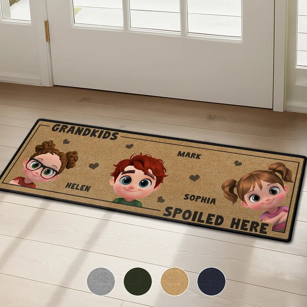 Life Is Better With Grandkids - Personalized Custom Runner Rug