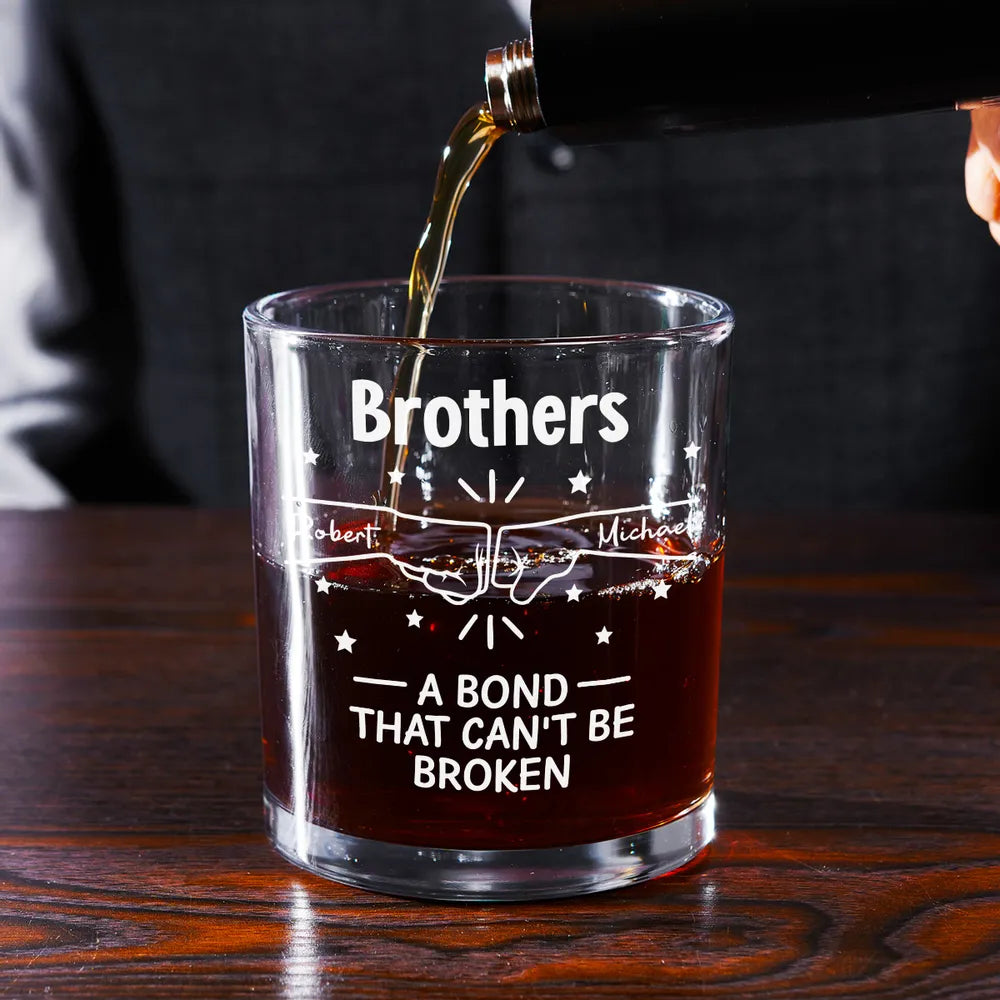 A Bond Between Brothers - Personalized Custom Whiskey Glass