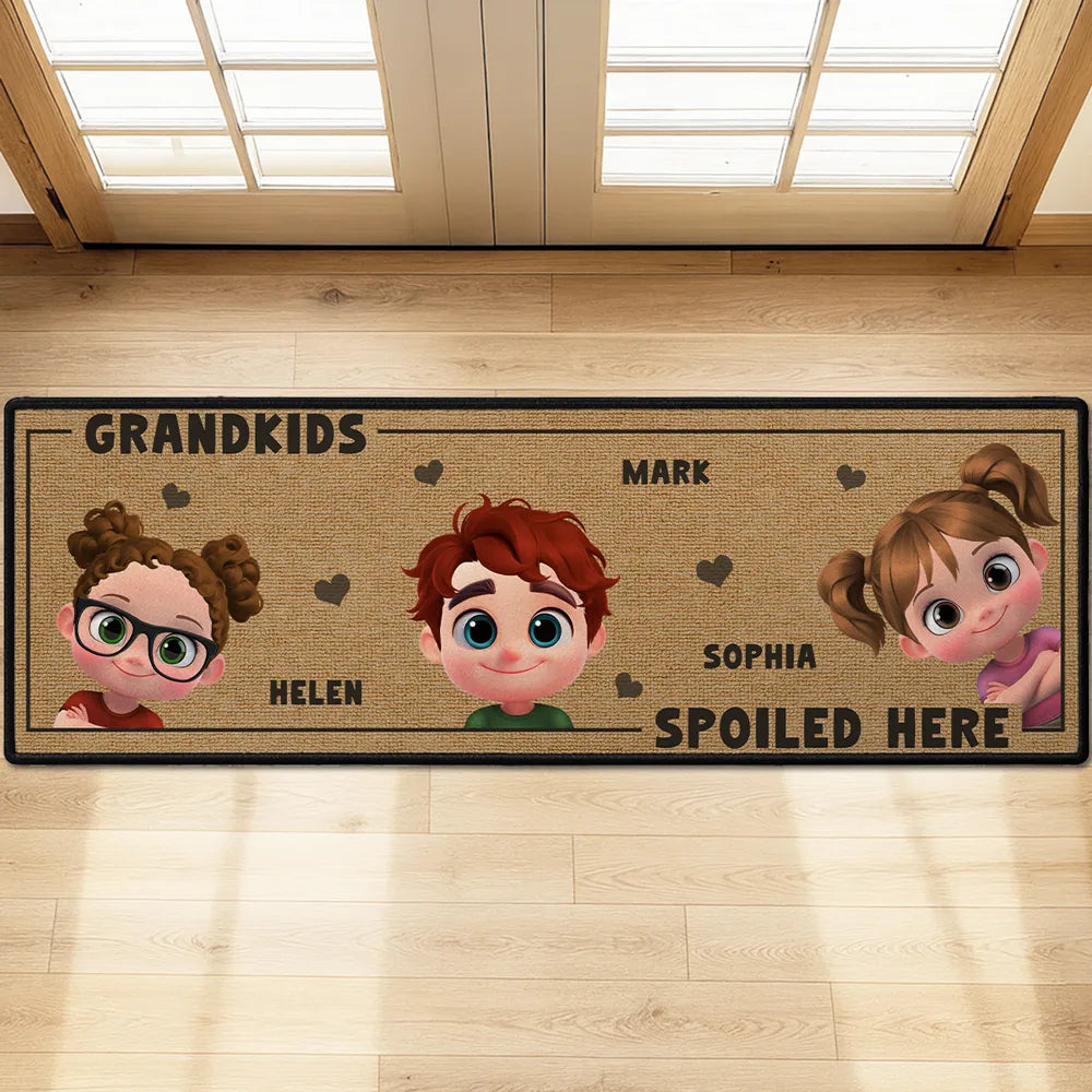 Life Is Better With Grandkids - Personalized Custom Runner Rug