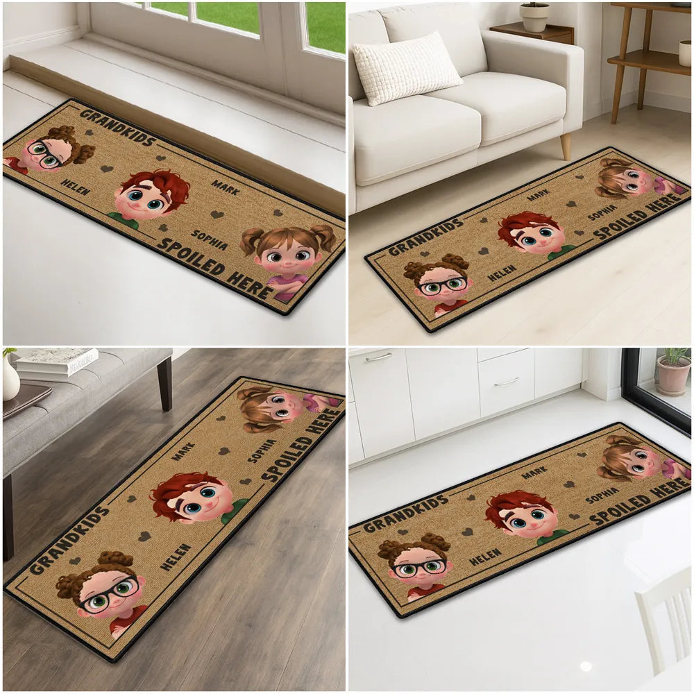Life Is Better With Grandkids - Personalized Custom Runner Rug