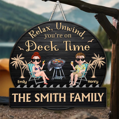 It Is Patio Time - Personalized Custom Wood Sign
