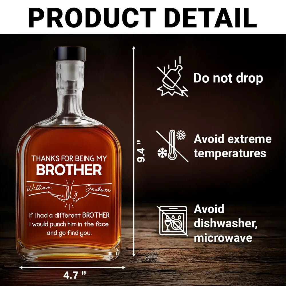 Being My Brother - Personalized Custom Spirits Decanter