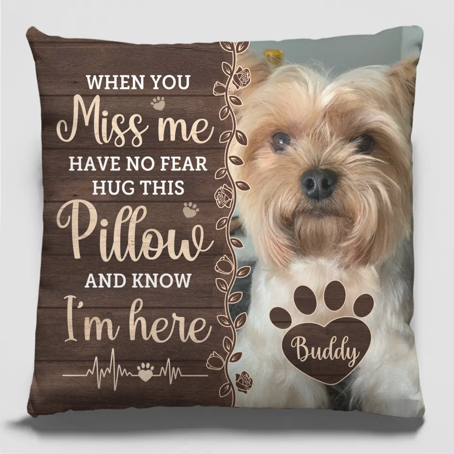 My Reading Pillow Reading Girl With Birth Month Flower - Personalized Pocket Pillow (Copy)