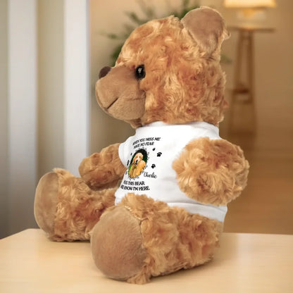 Custom Photo When You Miss Me - Memorial Personalized Custom Teddy Bear Plush - Sympathy Gift For Pet Owners, Pet Lovers