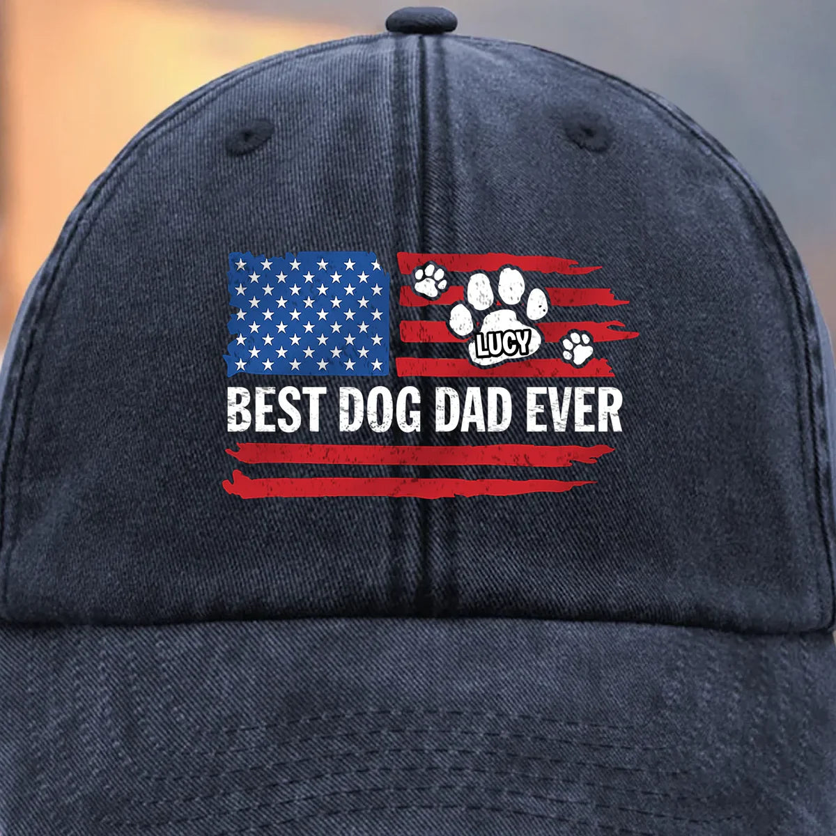 Proud Member Of The Dog Dad Club - Dog Personalized Custom Vintage Washed Denim Baseball Cap - Father's Day, Gift For Dad, Pet Owners, Pet Lovers