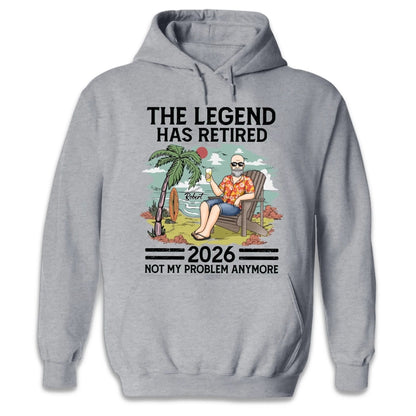 The Legend Has Retired Vintage - Retirement Gift For Beach Lovers, Dad, Mom, Grandpa, Grandma - Personalized T Shirt