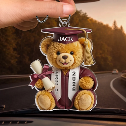 Custom Acrylic Car Ornament - Personalized Graduation Gifts For Him, Her - A New Chapter Begins