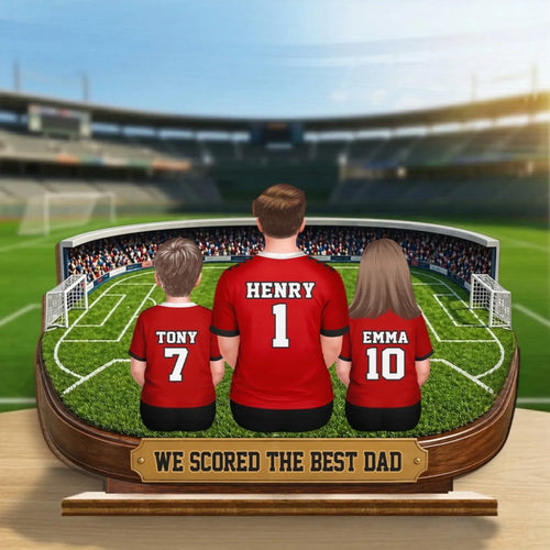 Custom Soccer World Cup Wooden Plaque - Personalized Father's Day Gifts For Dad, Grandpa, Soccer Lovers, Sports Fans, Sports Lovers - Live For The Beautiful Game