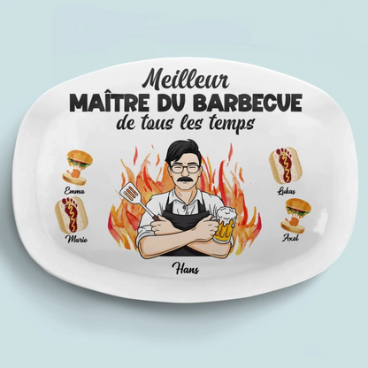 Planche De Grill Personnalisée – Cadeau Humoristiques Pour Papa, Papi – Maître Du Barbecue