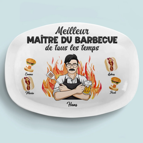 Planche De Grill Personnalisée – Cadeau Humoristiques Pour Papa, Papi – Maître Du Barbecue