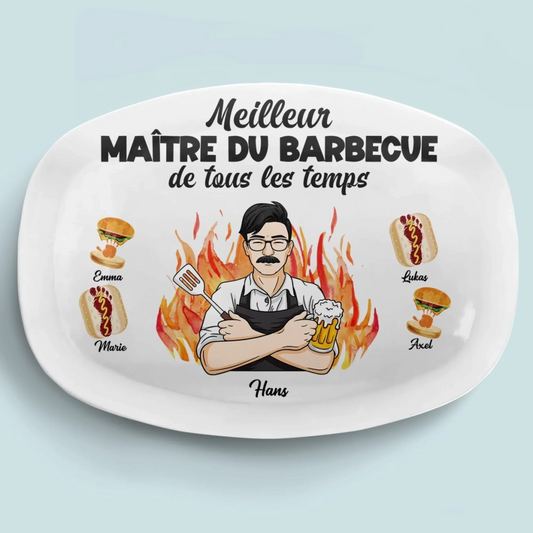 Planche De Grill Personnalisée – Cadeau Humoristiques Pour Papa, Papi – Maître Du Barbecue