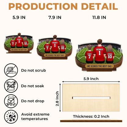 Custom Soccer World Cup Wooden Plaque - Personalized Father's Day Gifts For Dad, Grandpa, Soccer Lovers, Sports Fans, Sports Lovers - Live For The Beautiful Game