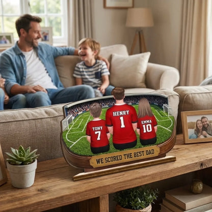 Custom Soccer World Cup Wooden Plaque - Personalized Father's Day Gifts For Dad, Grandpa, Soccer Lovers, Sports Fans, Sports Lovers - Live For The Beautiful Game
