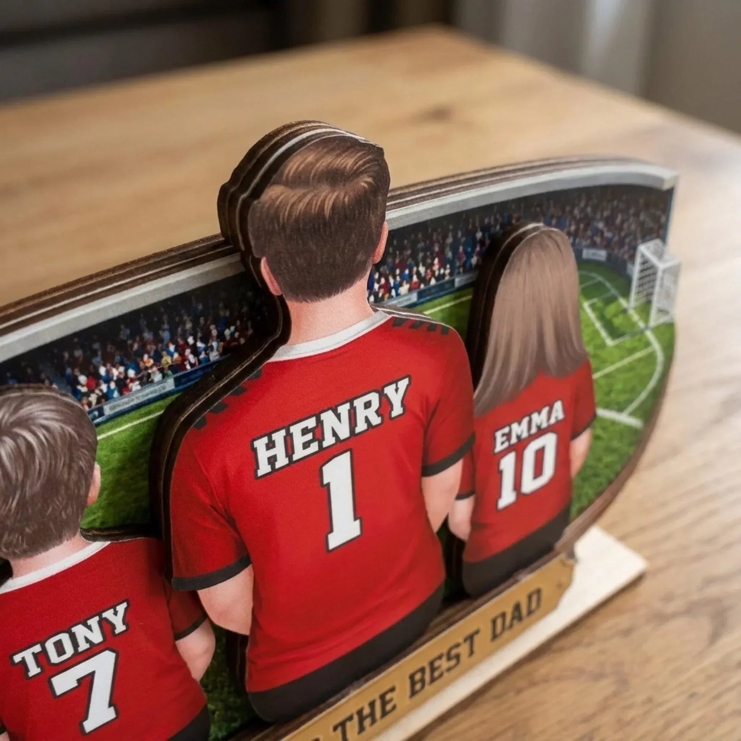 Custom Soccer World Cup Wooden Plaque - Personalized Father's Day Gifts For Dad, Grandpa, Soccer Lovers, Sports Fans, Sports Lovers - Live For The Beautiful Game
