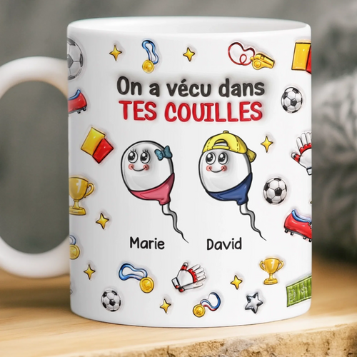Mug Personnalisé à Effet 3D Gonflé – Cadeau Fête des Pères – Cadeau Humoristiques pour Papa – Les Mini Versions De Papa