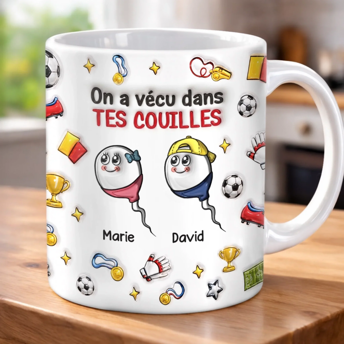 Mug Personnalisé à Effet 3D Gonflé – Cadeau Fête des Pères – Cadeau Humoristiques pour Papa – Les Mini Versions De Papa